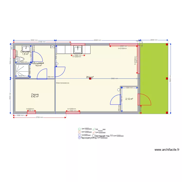 Nikolay Sauna. Plan de 