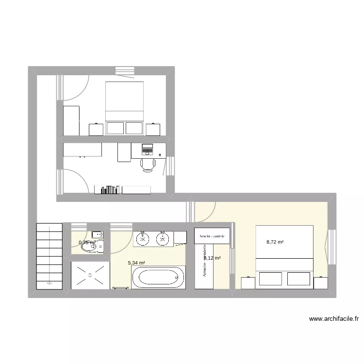 R+1. Plan de 4 et 17 m² R+1. Plan de 4 et 17 m²