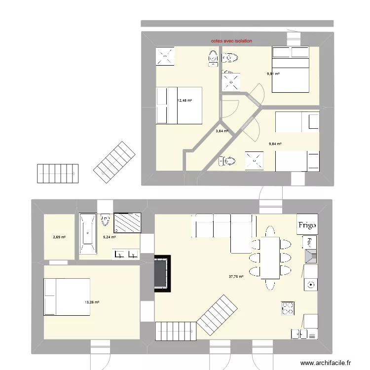gautrais etage 2.2ihihi. Plan de 
