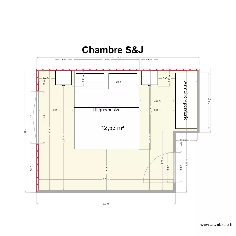 Chambre 1. Plan de Chambre 1. Plan de