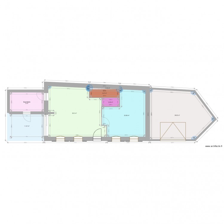 Pla de répartition REZ DE CHAUSSEE. Plan de 0 pièce et 0 m2