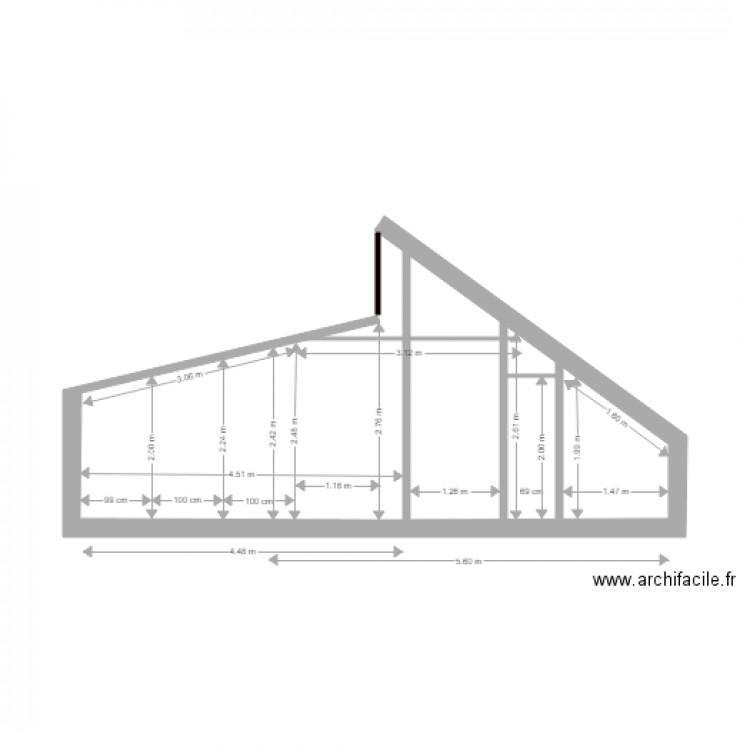 grenier coupe2 plafond. Plan de 0 pièce et 0 m2
