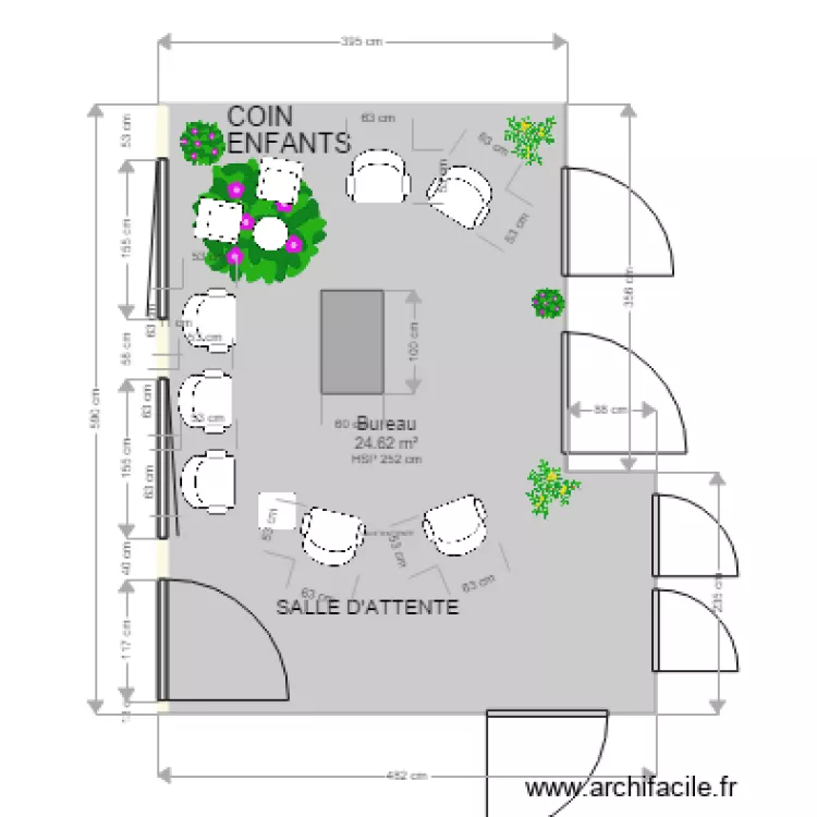 19 salle 22 FLEURIE. Plan de 