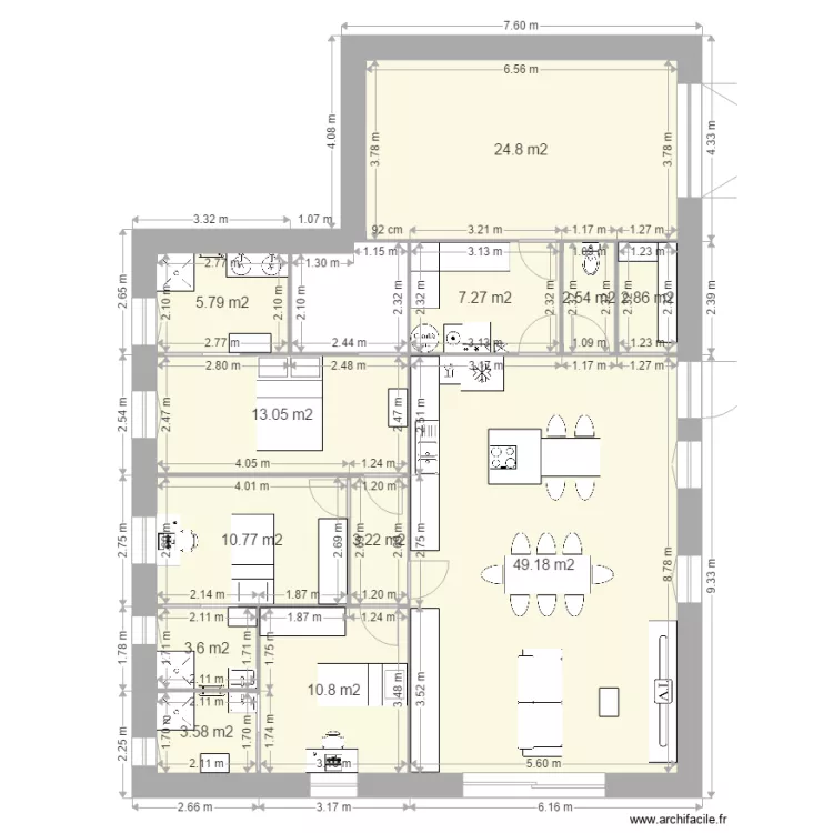 Maison L Bis Mios. Plan de 
