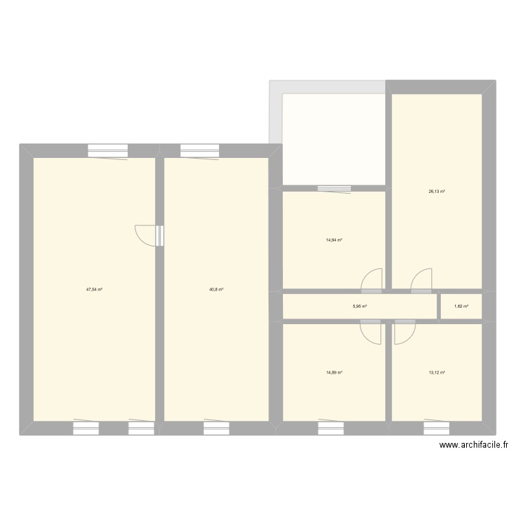 Henriville modif etage. Plan de 17 pièces et 343 m2