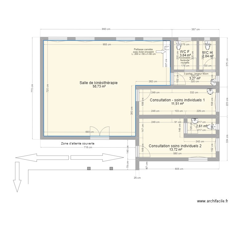 Hôpital de Rutovu - Bâtiment transformé . Plan de 7 pièces et 97 m2