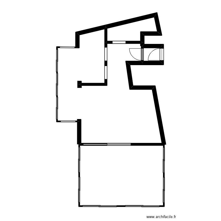 DENIS. Plan de 3 pièces et 27 m2