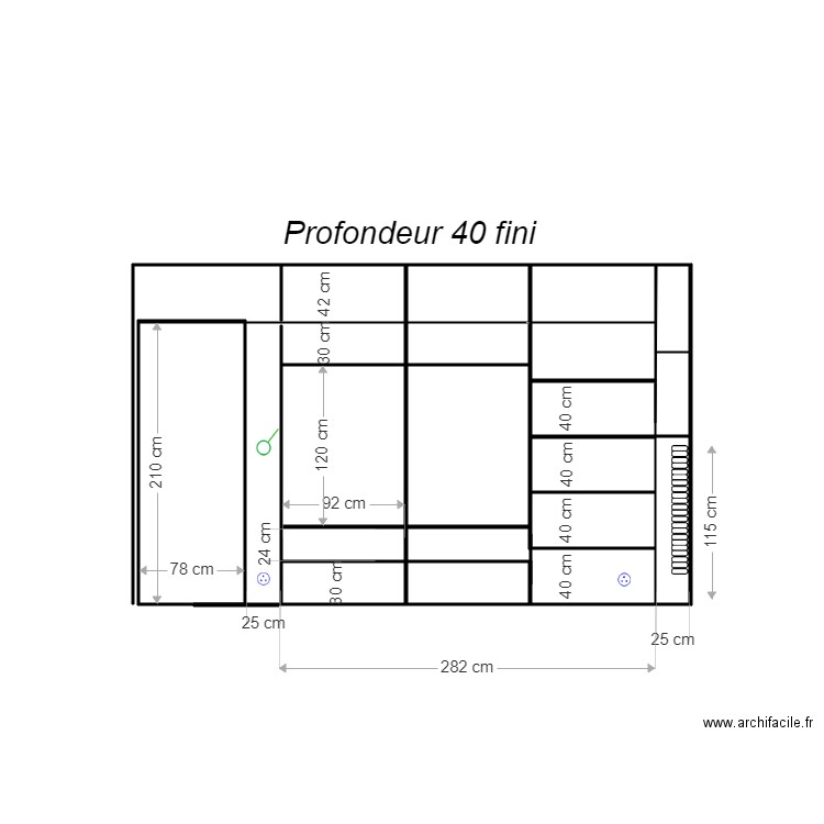 placard chambre jd int 2. Plan de 0 pièce et 0 m2