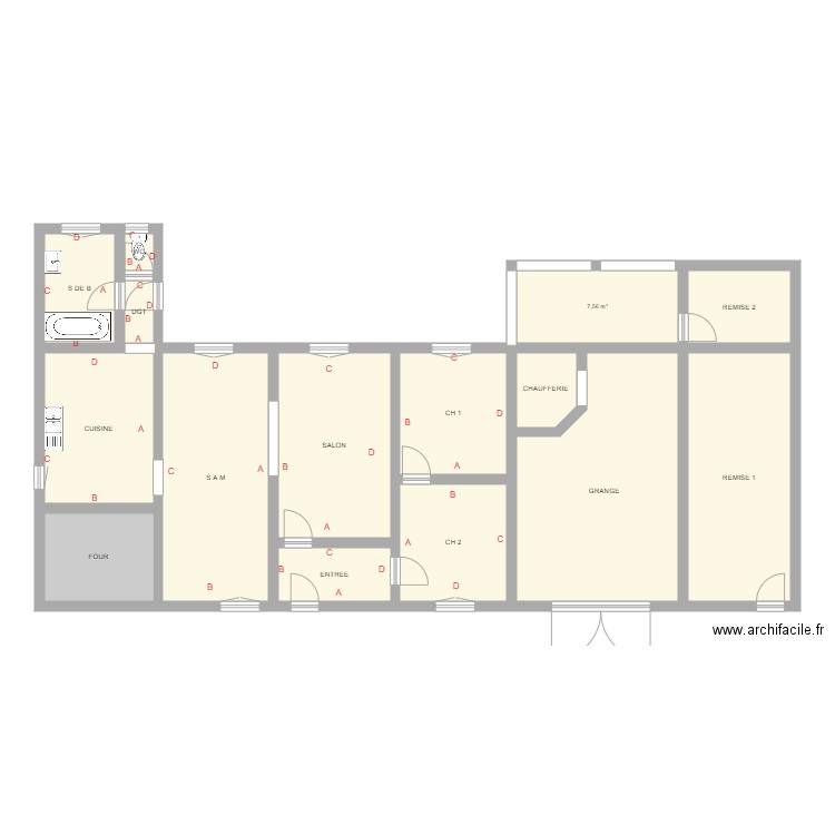 AUCHARLES. Plan de 0 pièce et 0 m2