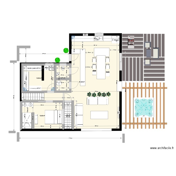 maison 5 PAR 10 AVEC NEW ENTREE other possibilité. Plan de 0 pièce et 0 m2