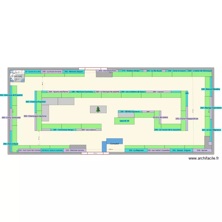 Plan HOTTE DU PERE NOEL 2022 -TABLES BOIS vers2. Plan de 