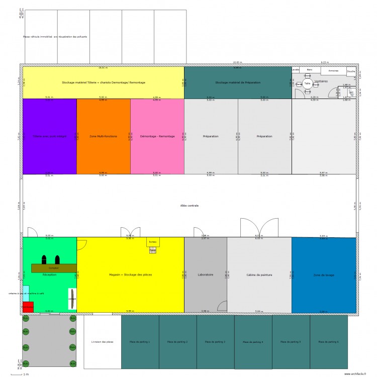 Carrosserie - Rez de chaussee - Warzee Elodie. Plan de 0 pièce et 0 m2