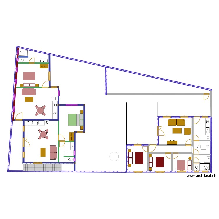 Plan futur étage Agoué Magnan. Plan de 0 pièce et 0 m2