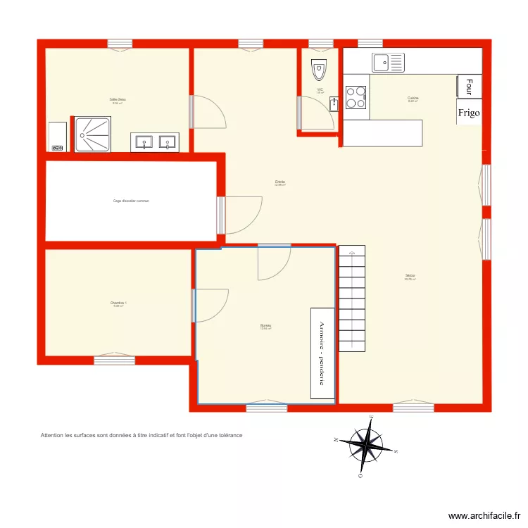 BI 3540 non  c&ocirc;t&eacute;. Plan de 