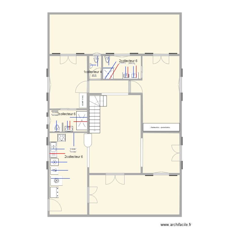 ducos plomberie rdc. Plan de 0 pièce et 0 m2