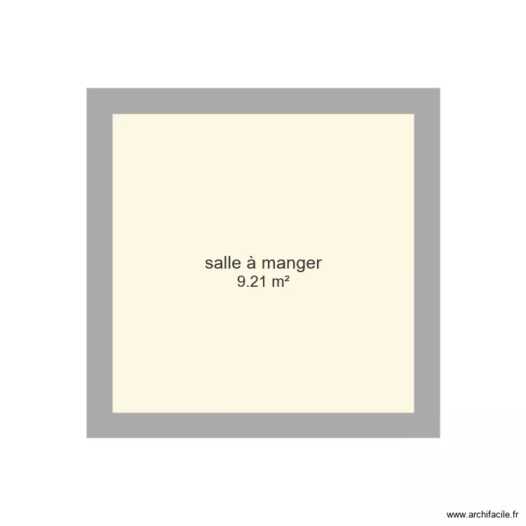 salle &agrave; manger. Plan de 