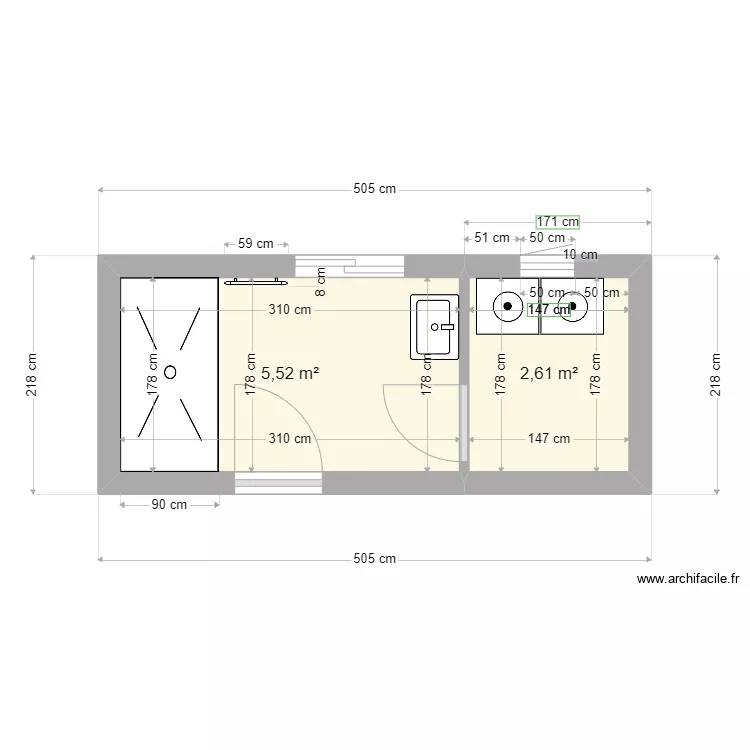 salle de bain 2. Plan de salle de bain 2. Plan de