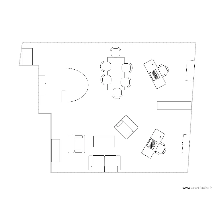 Villetrun Bureau 1. Plan de 