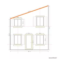 Facade OUEST BATIMENT avec fenetre hautes et encadrement 19 01 2021