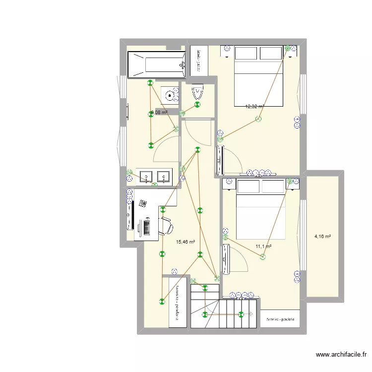 MAJ DUPLEX CURIAL (haut). Plan de 