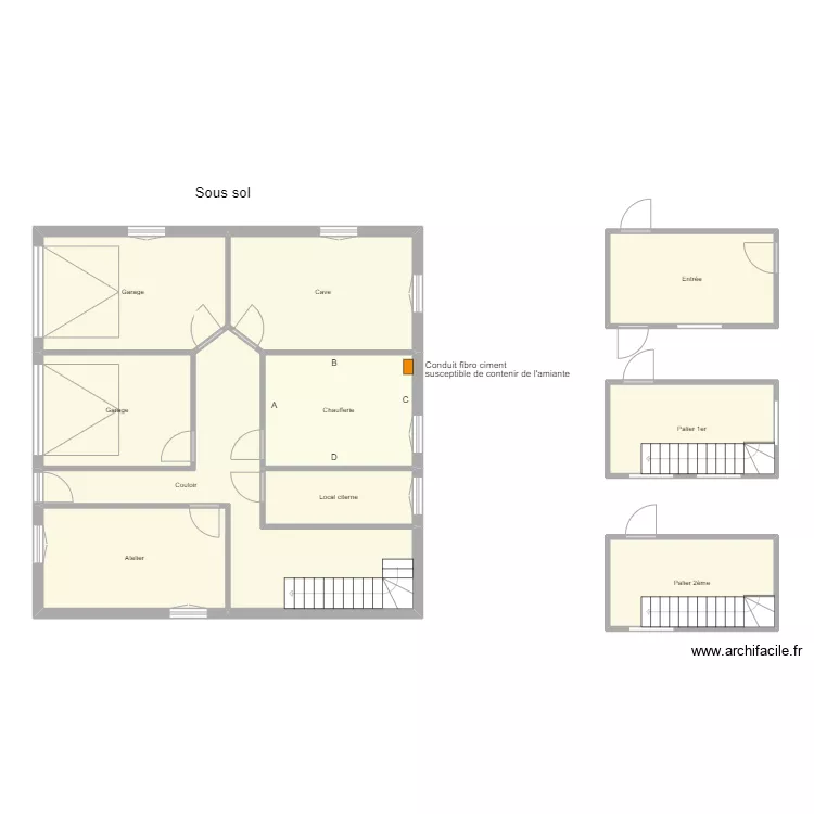 Croquis MICHEL. Plan de 