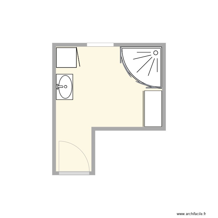 Bour SDB existant. Plan de 0 pièce et 0 m2