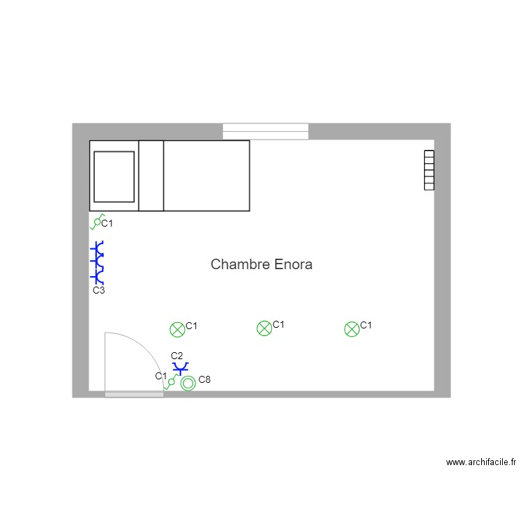 Chambre Enora électricité. Plan de 0 pièce et 0 m2