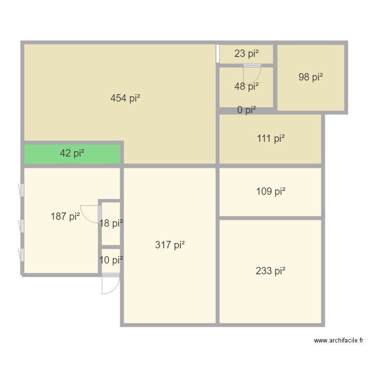 richelieu 2e. Plan de 13 pièces et 153 m2