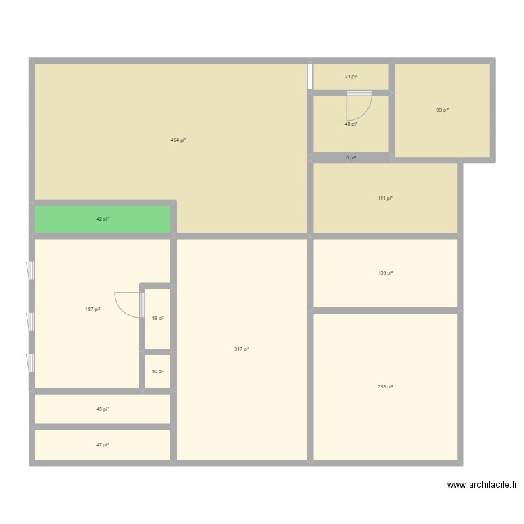 richelieu 2e. Plan de 15 pièces et 162 m2