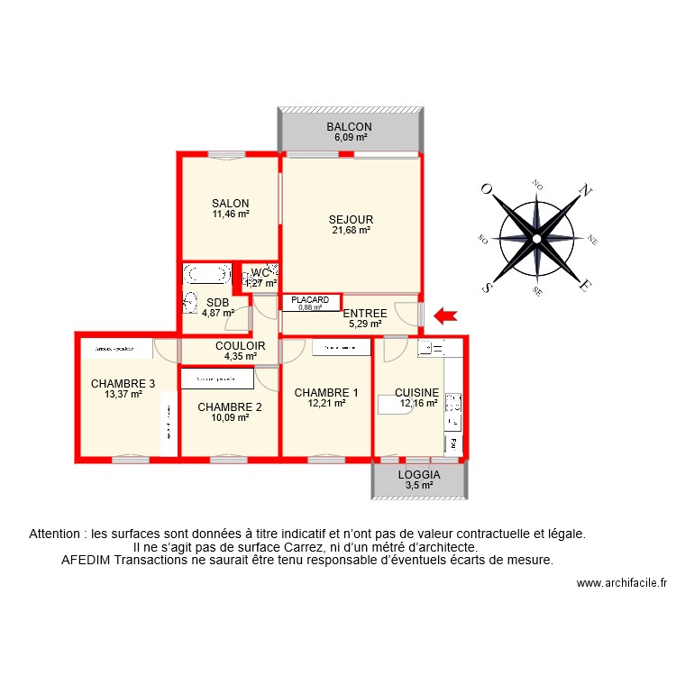 BI 7295 . Plan de 14 pièces et 107 m2