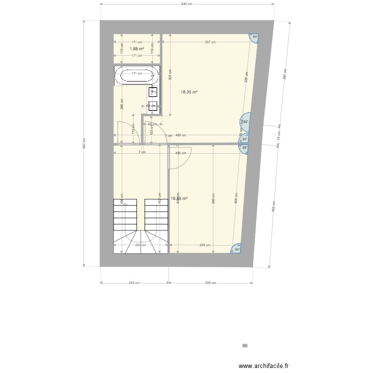 GUILLON VERNE  2ème ETAGE PROJET. Plan de 0 pièce et 0 m2