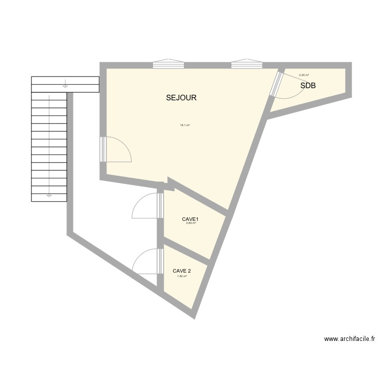 ApptPortaletRdcbase. Plan de 0 pièce et 0 m2