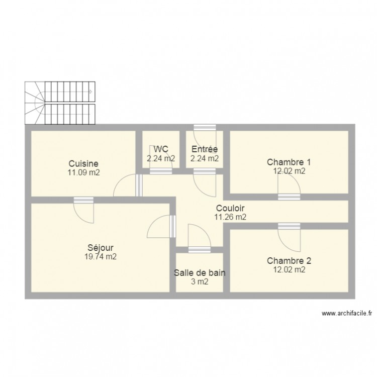 plan d'appartement f3