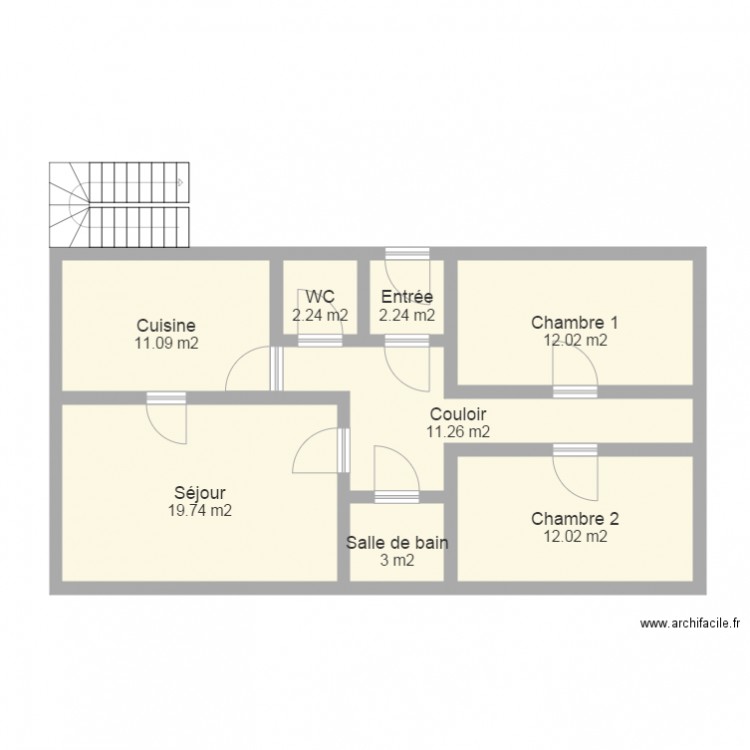 F3 appartement. Plan de 0 pièce et 0 m2
