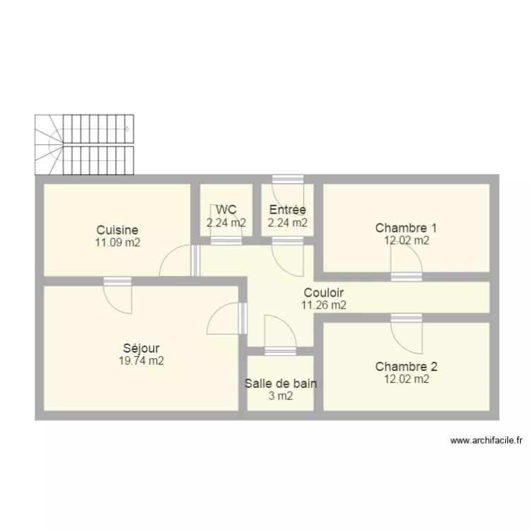 F3 appartement. Plan de F3 appartement. Plan de