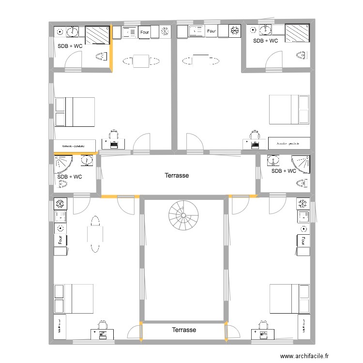 Pantin_1erEtage_Futur. Plan de 0 pièce et 0 m2