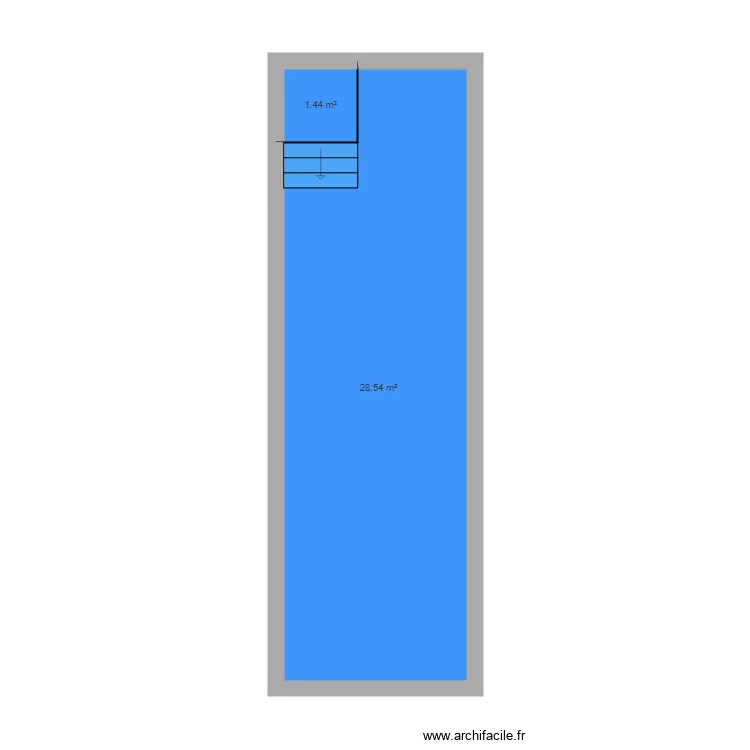 piscine couloir. Plan de 