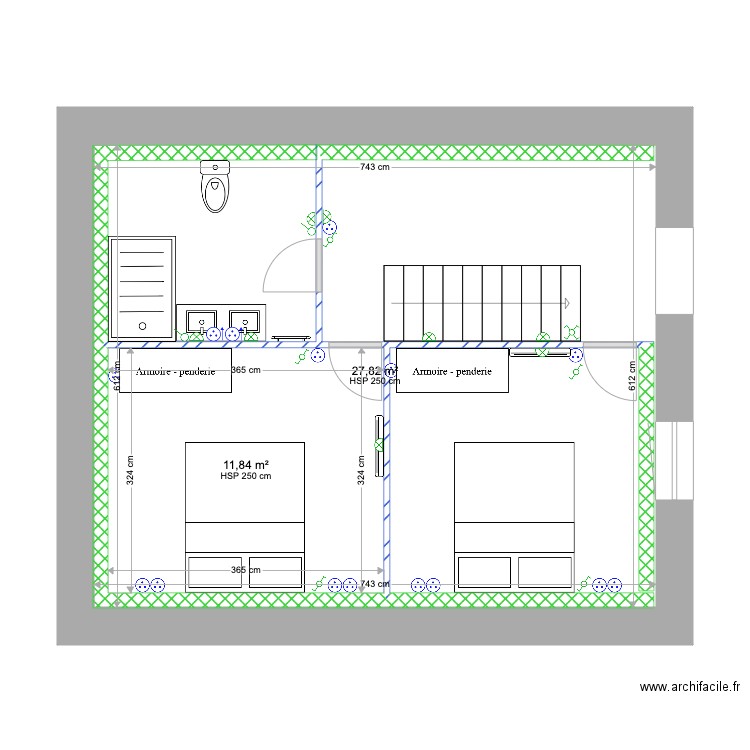 Etage. Plan de 0 pièce et 0 m2