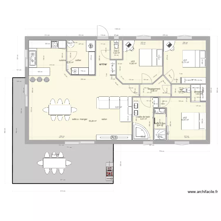 villa1 plan finale. Plan de 