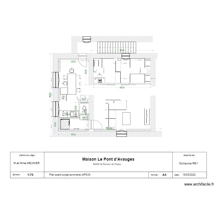 Maison St Romain de Popey APS-5. Plan de 