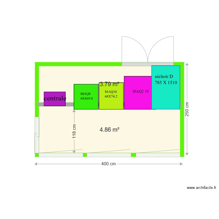 BUNGALOW 2M5 X 4. Plan de 0 pièce et 0 m2