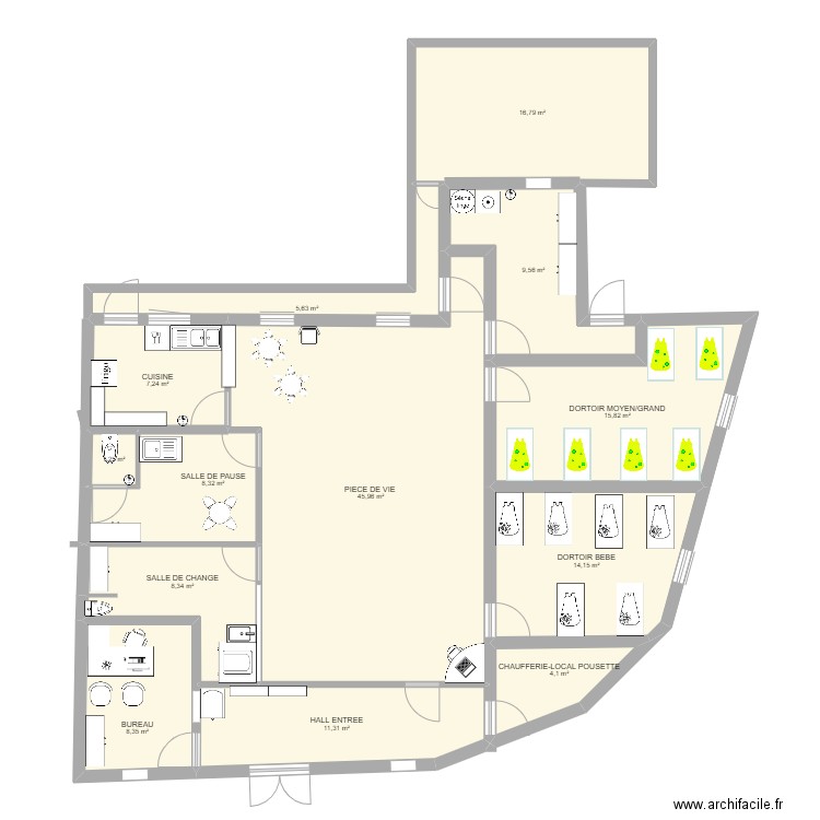 Micro Crèche. Plan de 0 pièce et 0 m2