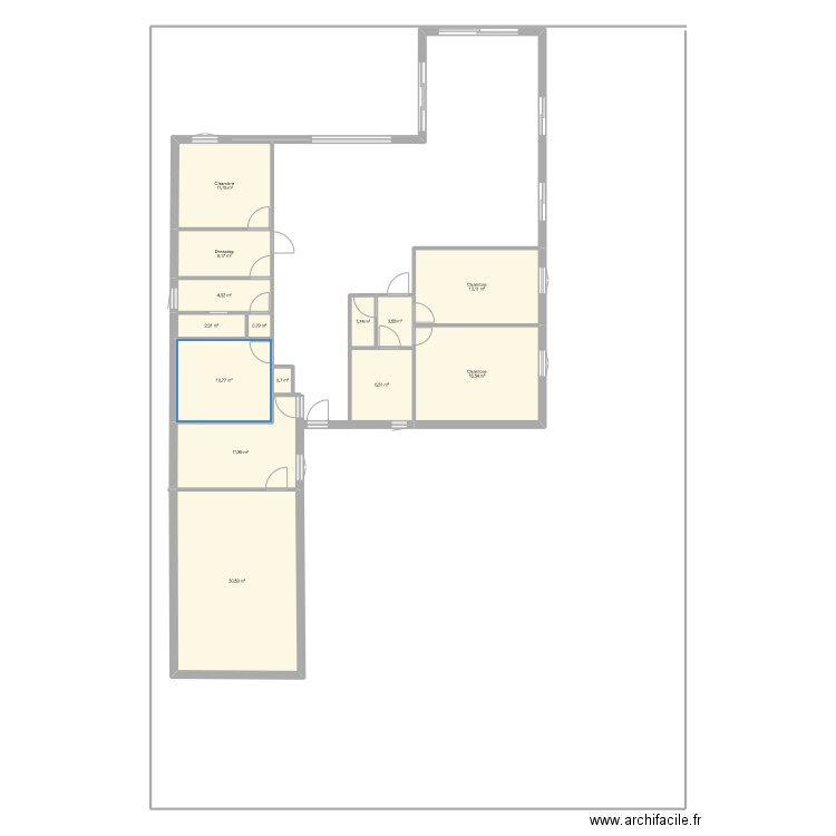 anais 1.6.4.1. Plan de 14 pièces et 119 m2