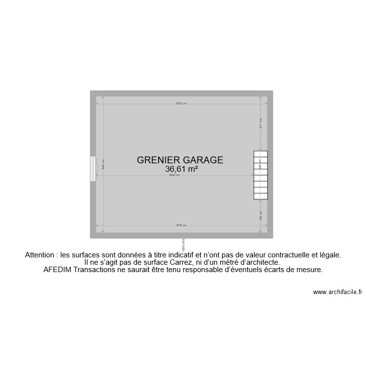 BI 10928 GRENIER GARAGE . Plan de 0 pièce et 0 m2
