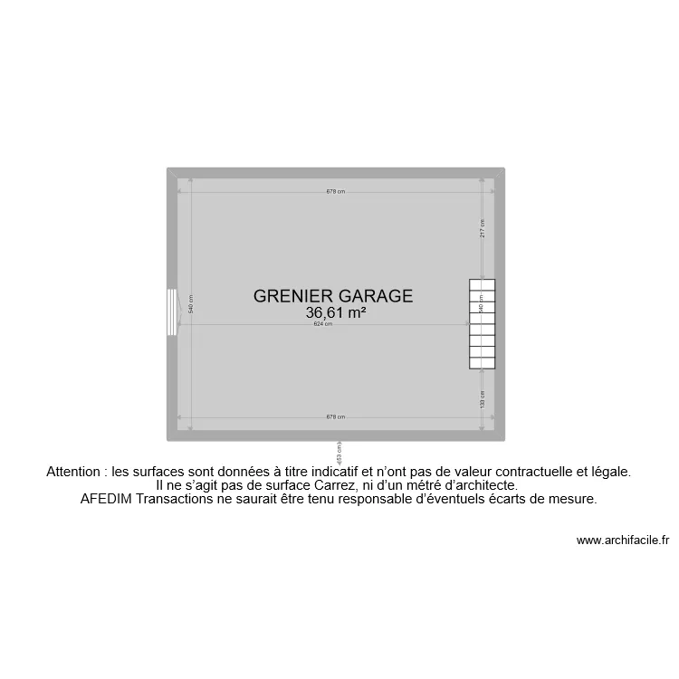 BI 10928 GRENIER GARAGE . Plan de 