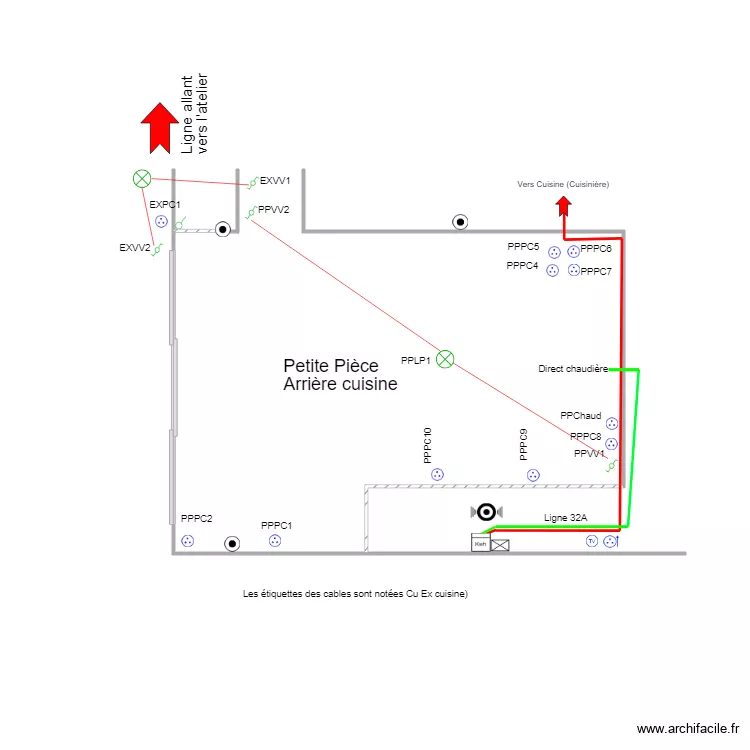 Petite Pi&egrave;ce. Plan de 