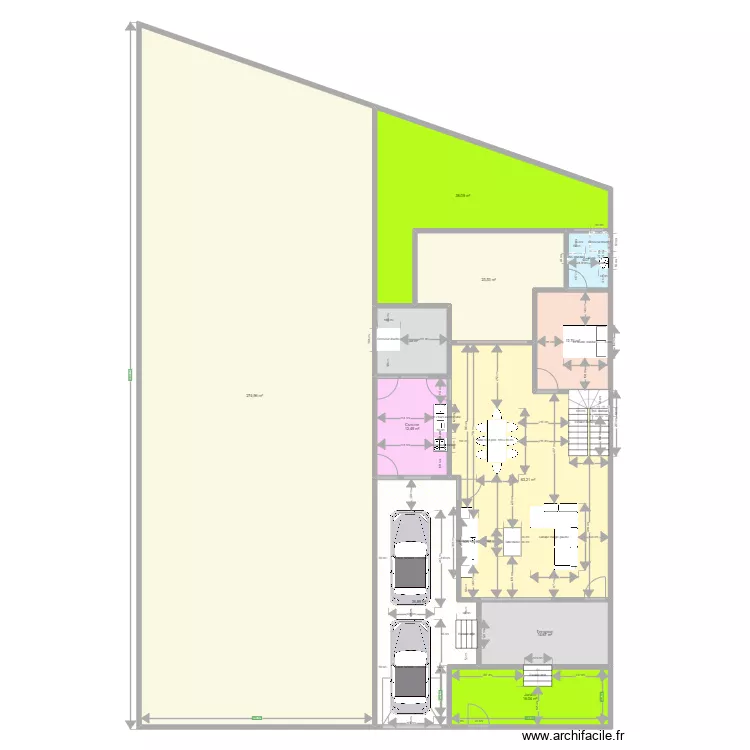 Duplex Jumeles. Plan de 