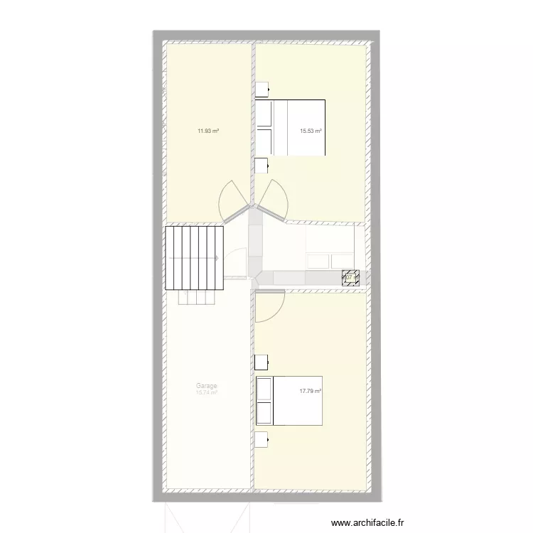 Maison Etage escalier1. Plan de 