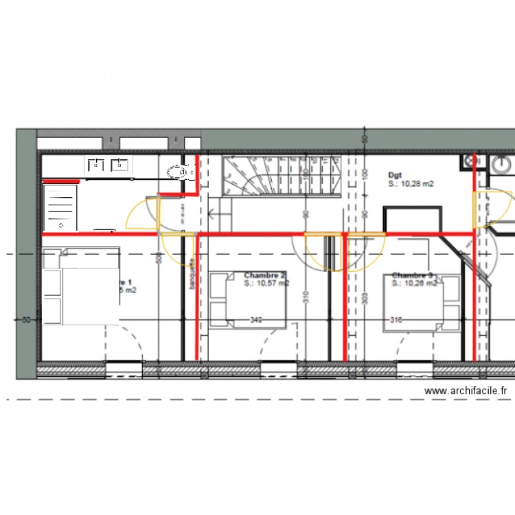 SDB etage etable. Plan de 0 pièce et 0 m2
