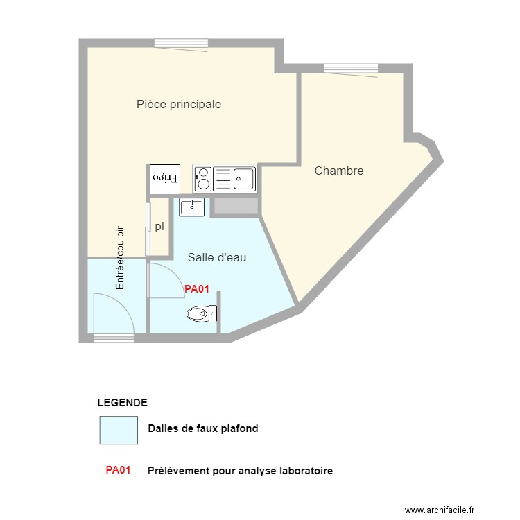 SCI lion dort. Plan de 6 pièces et 40 m2